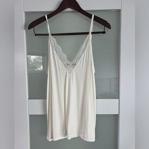 Cream lace tank